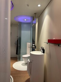 View towards door from bed