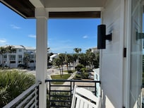 Looking toward beach access #2 from third-floor bedroom balcony