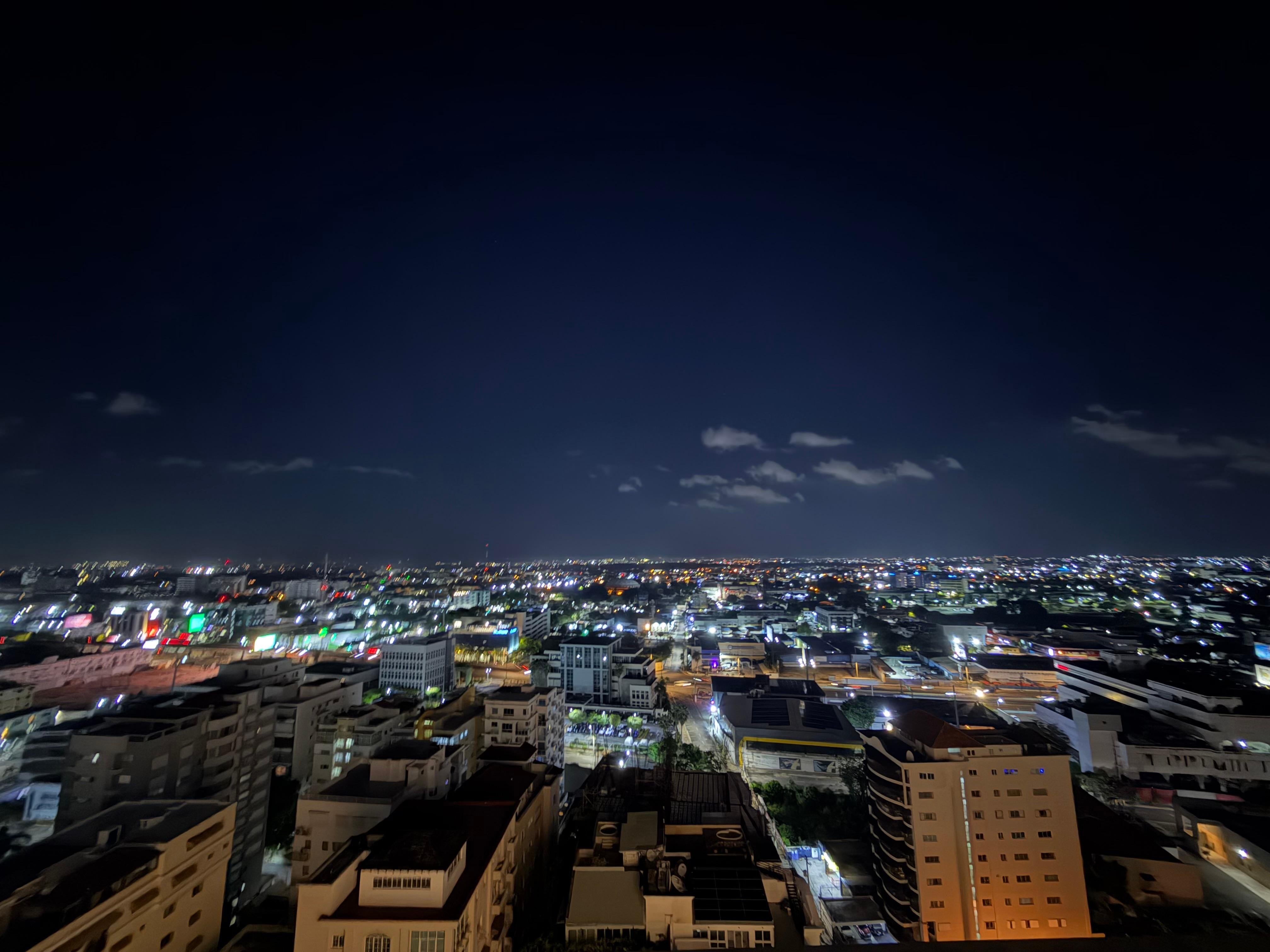 Night time view of Santo Domingo from the roof