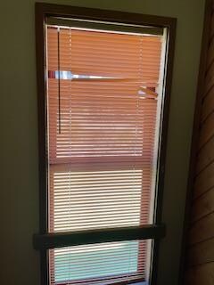 One of the damaged blinds.