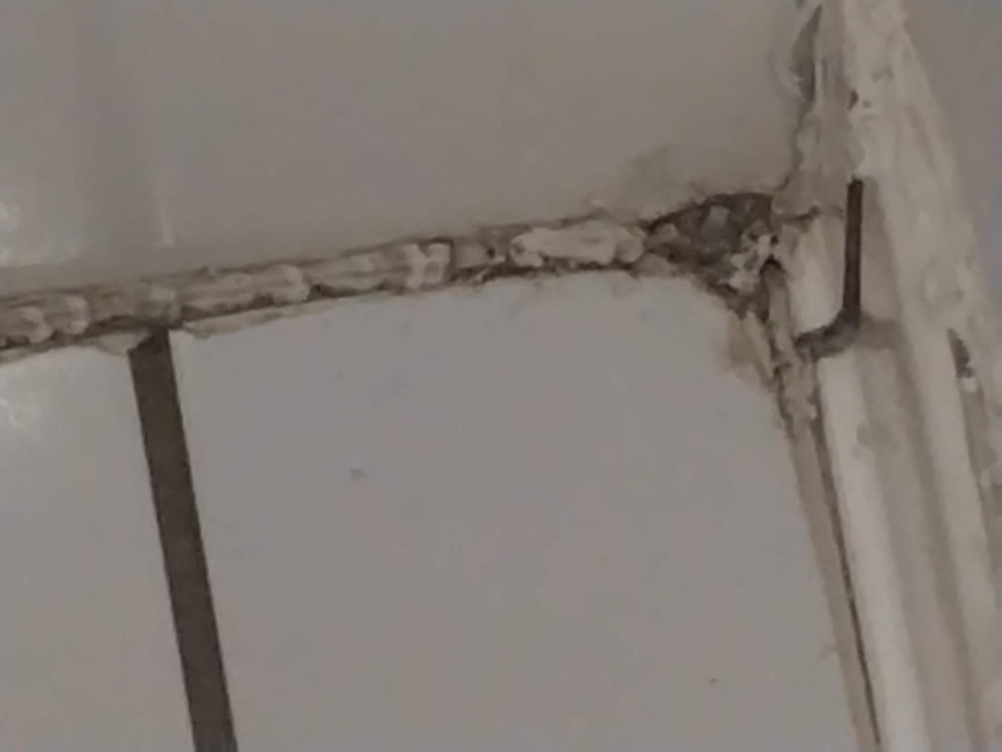 Poor caulking and mold