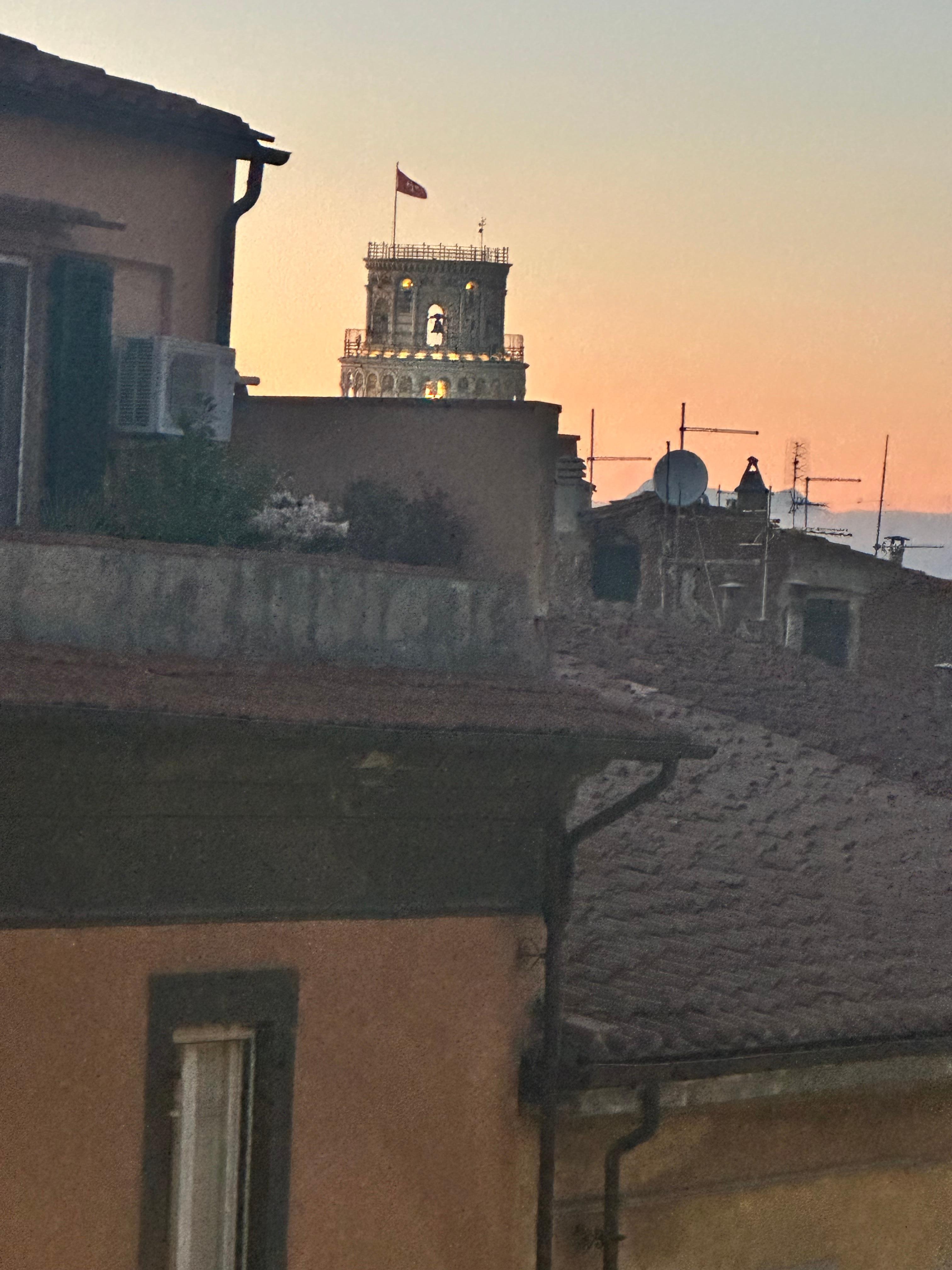 View of the Leaning Tower from our room