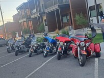 Bikes out front of property.