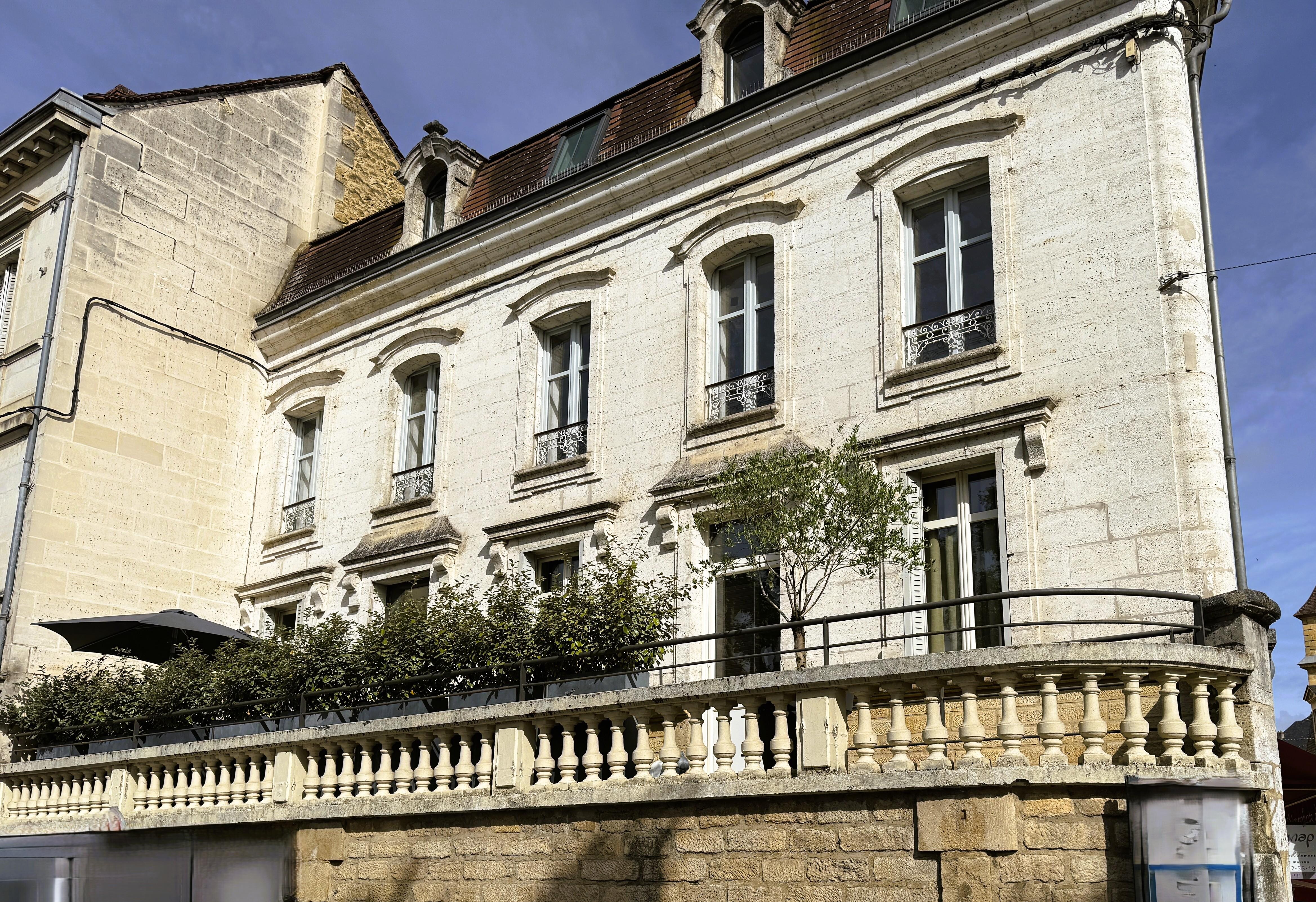 The building and the terrace