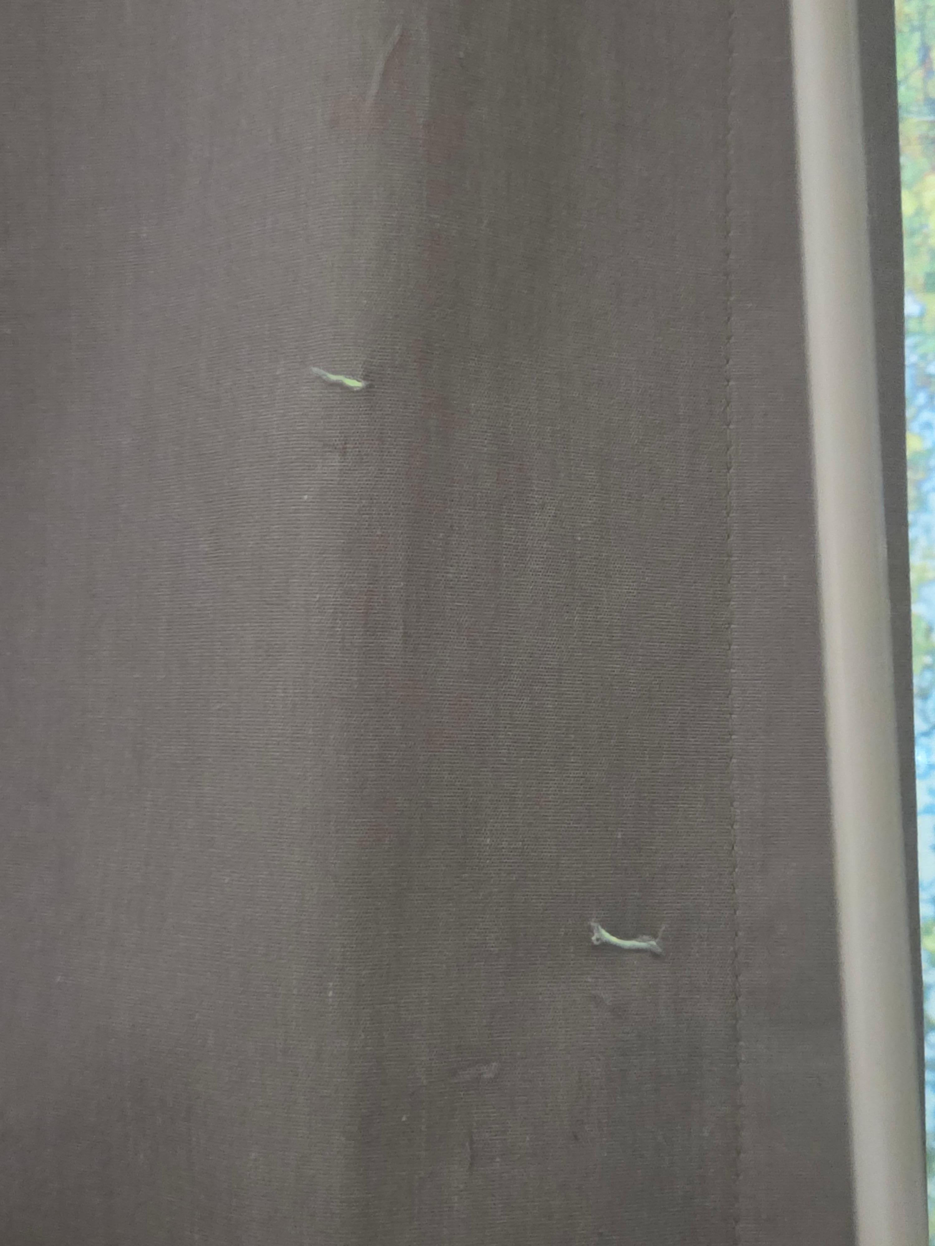 Holes in curtains