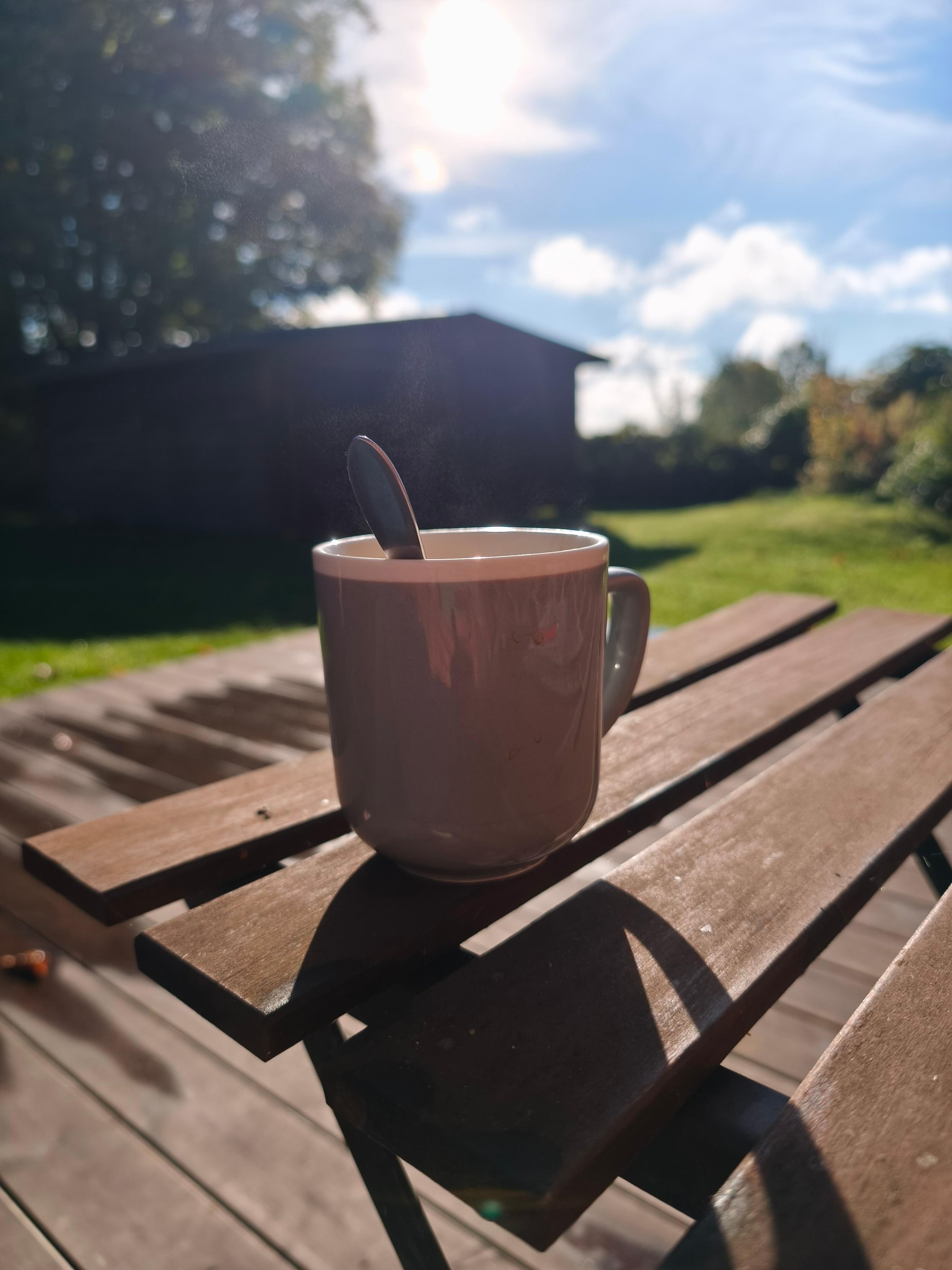 Herbstsonne auf der Terrasse genießen