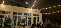 Ambient evening lighting outside