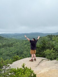Top of the Bee Hive trail at Acadia.