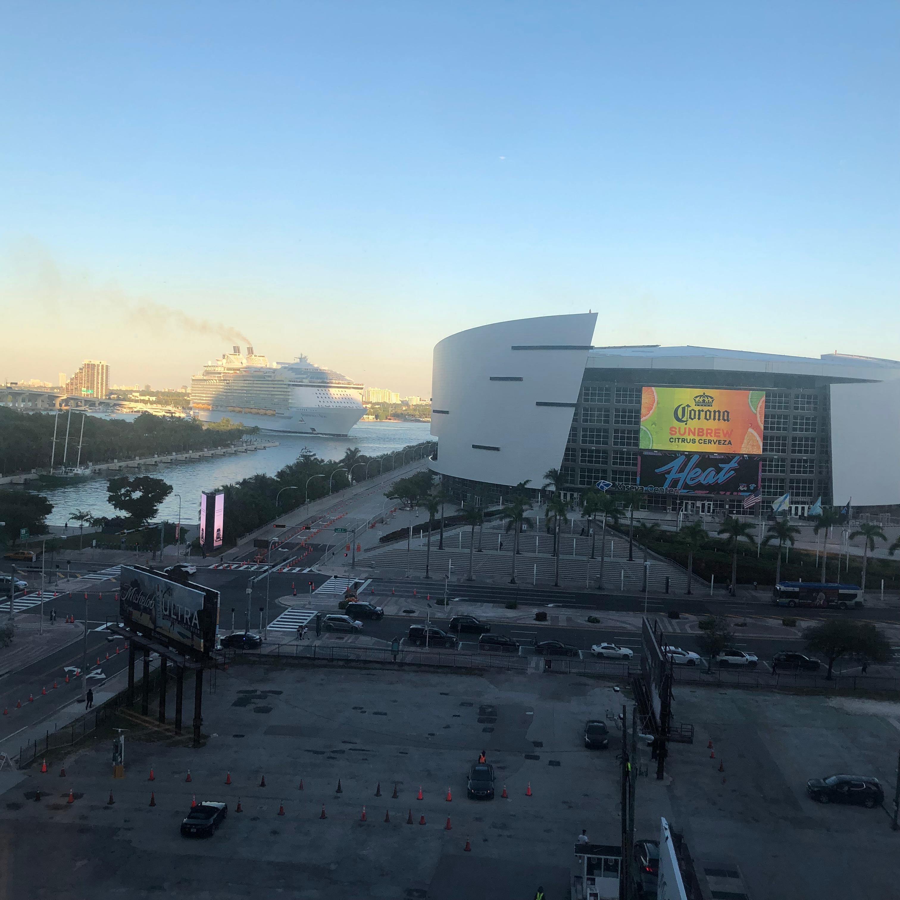 Cruise ship on Biscayne Bay