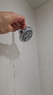 The shower has a serious issue. The plumbing backs up after about a minute of low water pressure so yea imagine that!
