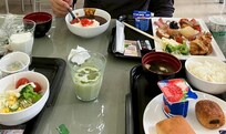 バイキング方式の朝ごはん