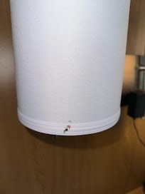 Blood on lamp shade