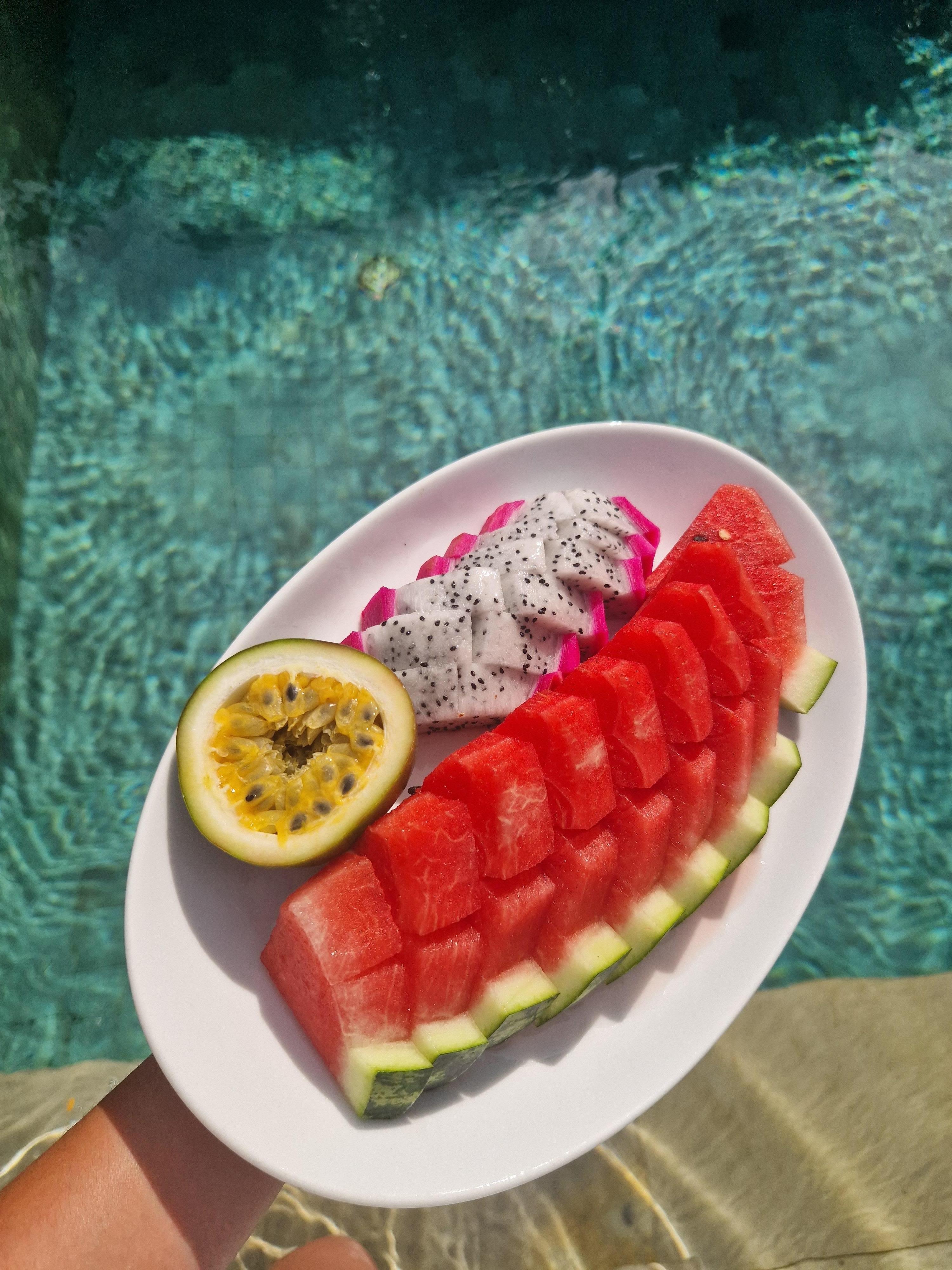 Fruit plate provided each day