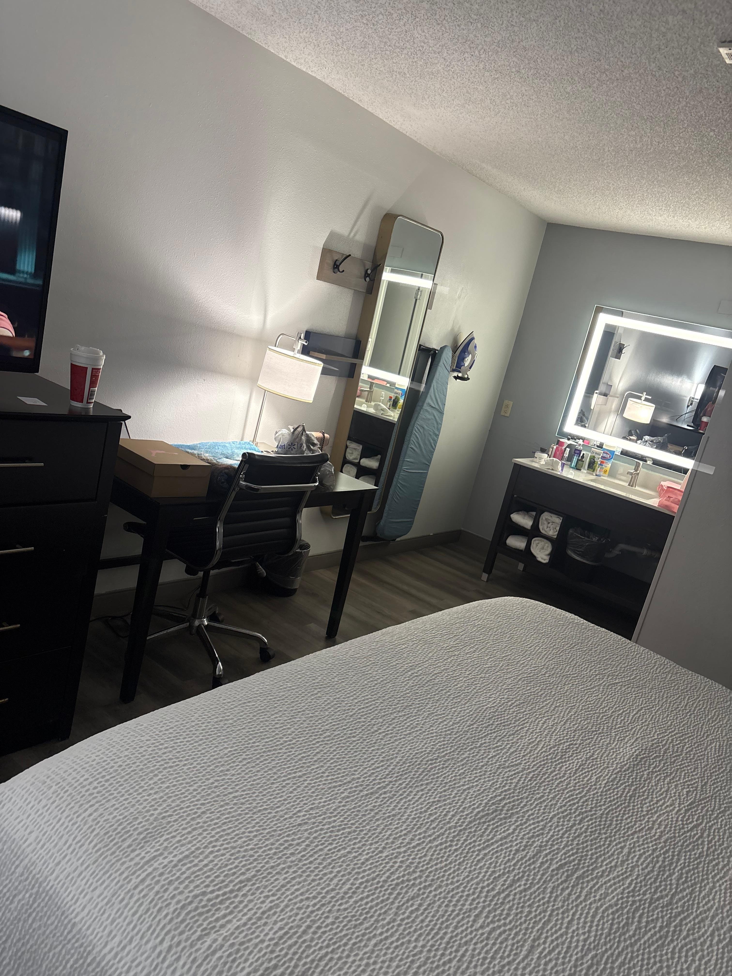 The room from the door