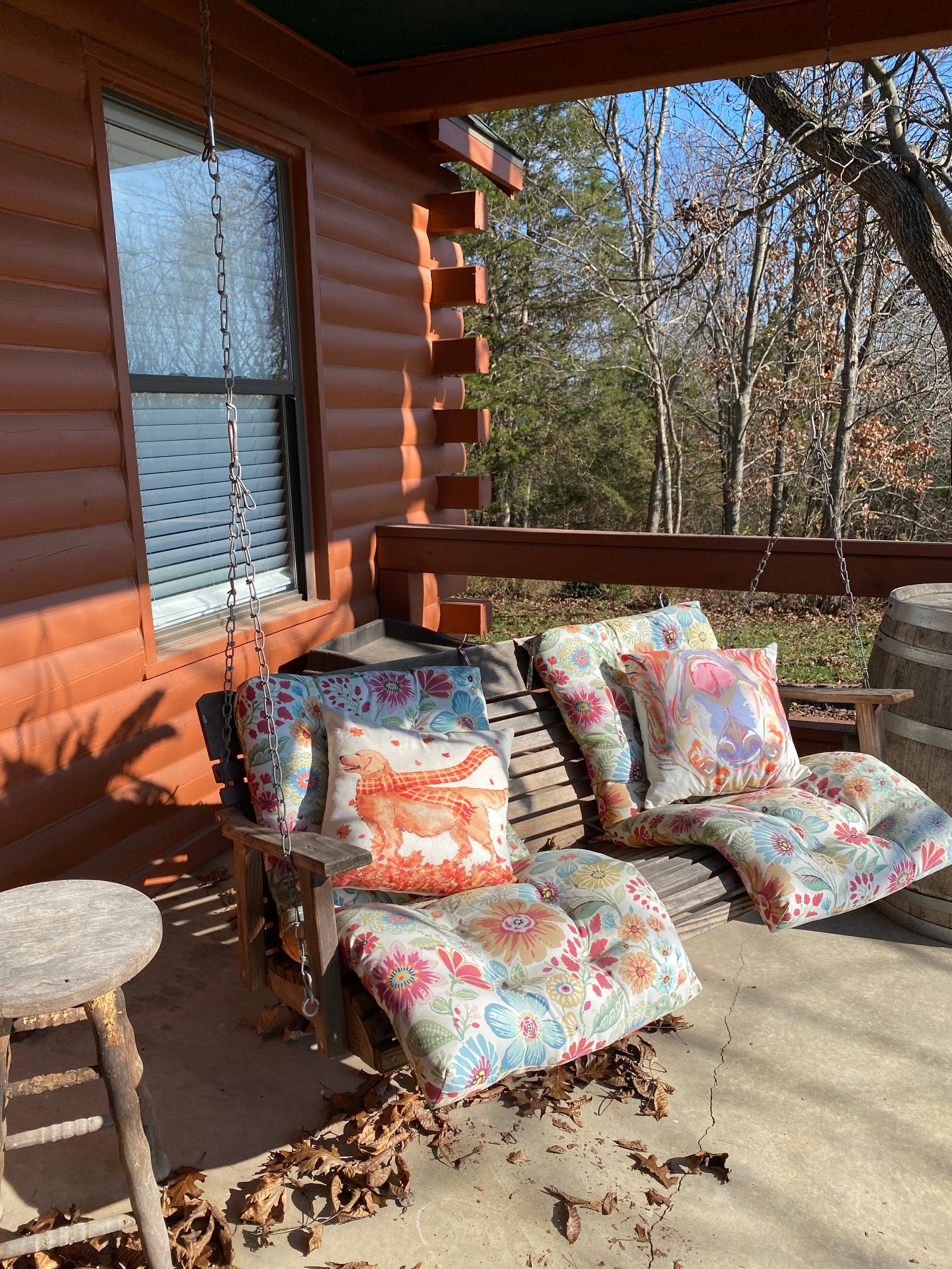 Welcoming porch with a swing