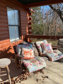 Welcoming porch with a swing