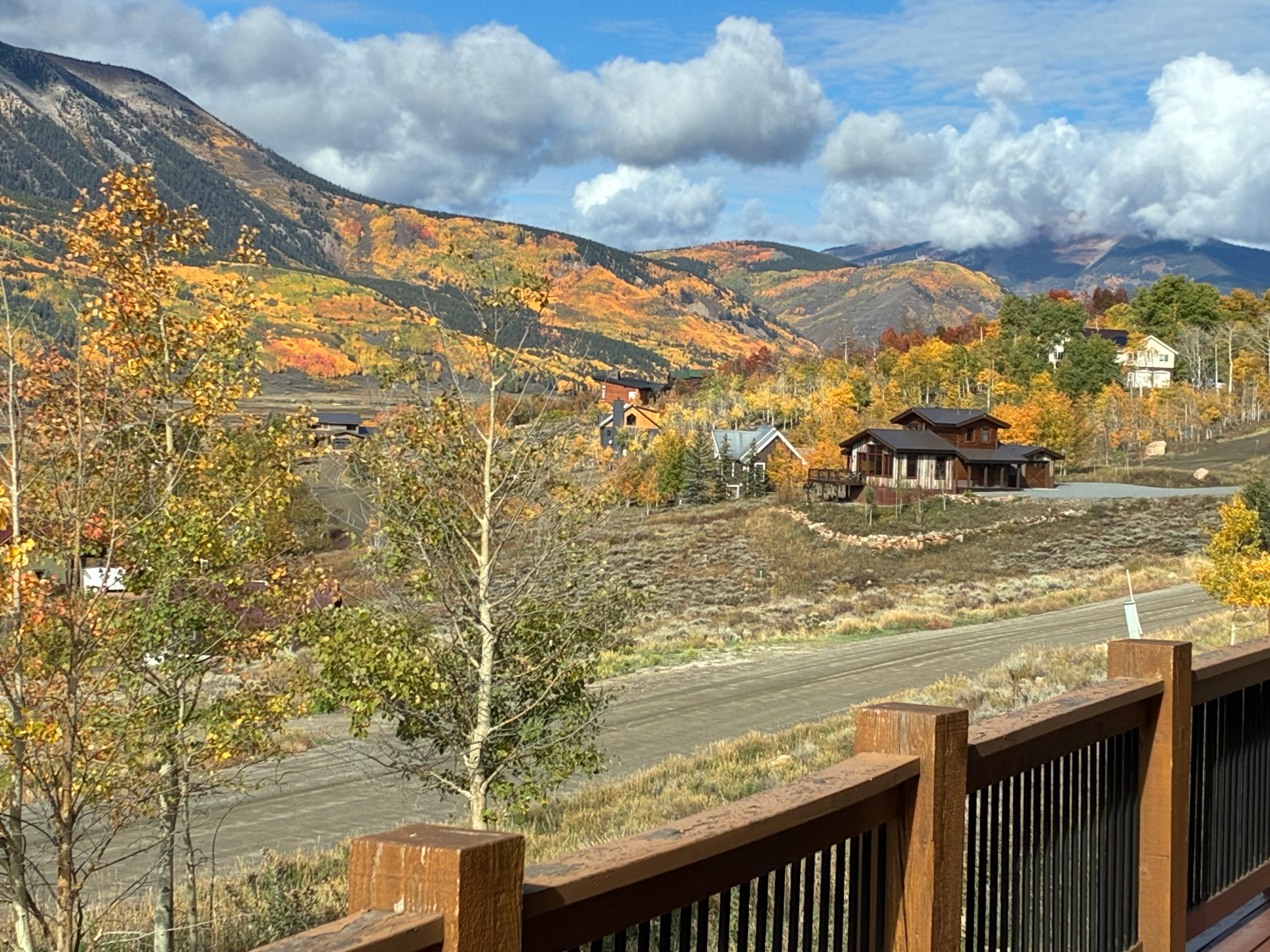 Looking north toward Crested Butte from the wraparound deck.  