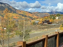 Looking north toward Crested Butte from the wraparound deck.