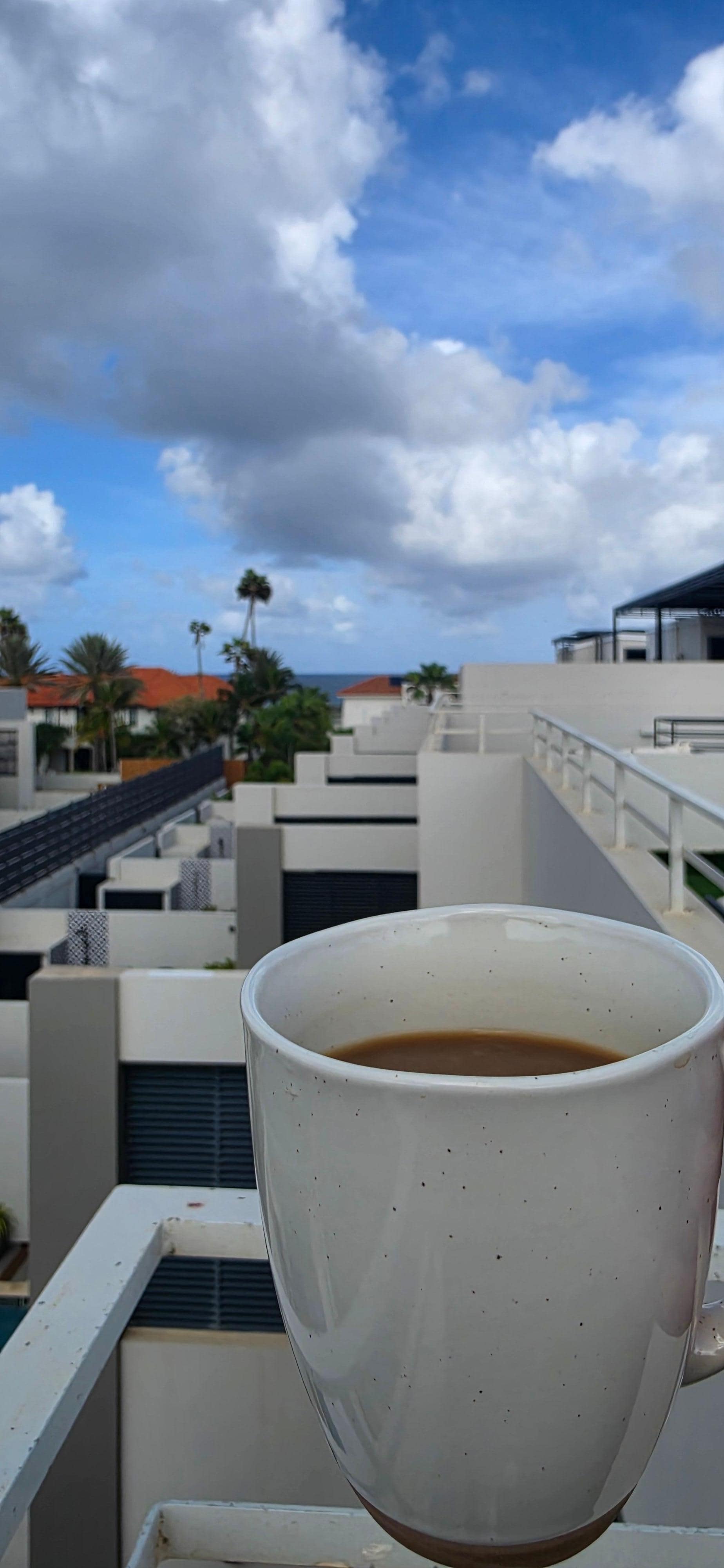 Coffee on the rooftop 