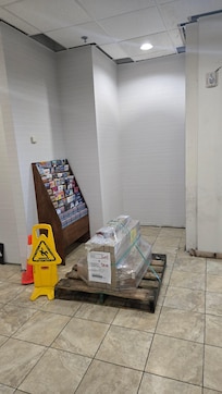 Areas next to elevator.