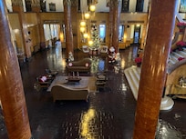 The beautiful lobby from above
