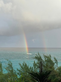 Different rainbow see from the terrace of the house