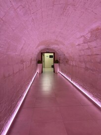 Tunnel from hotel rooms across the road to main Hotel