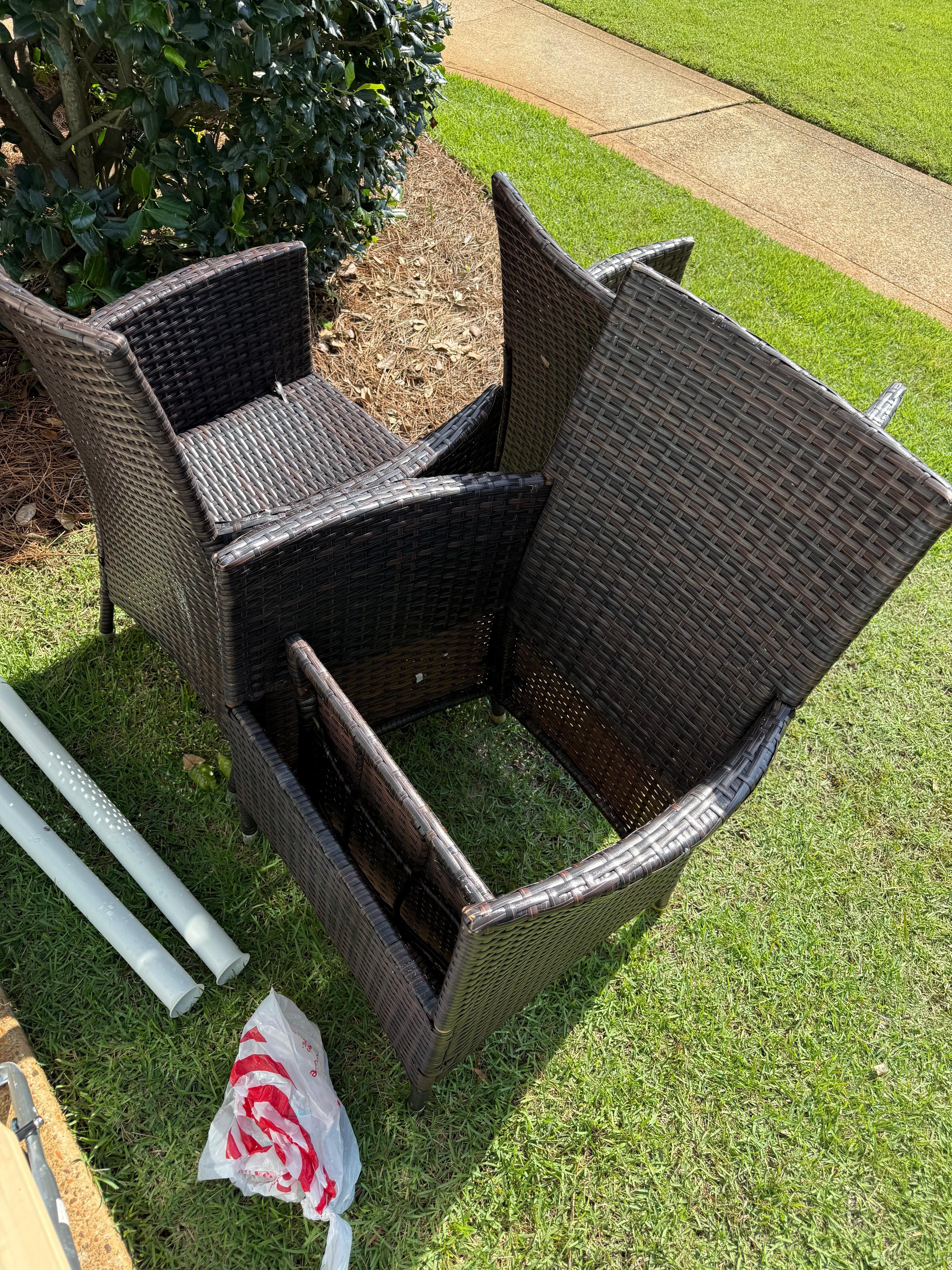 Broken lawn furniture