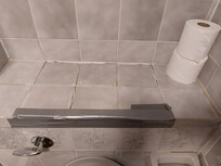 Shelf above the loo.