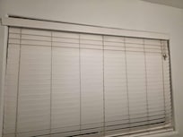 Dusty blinds.