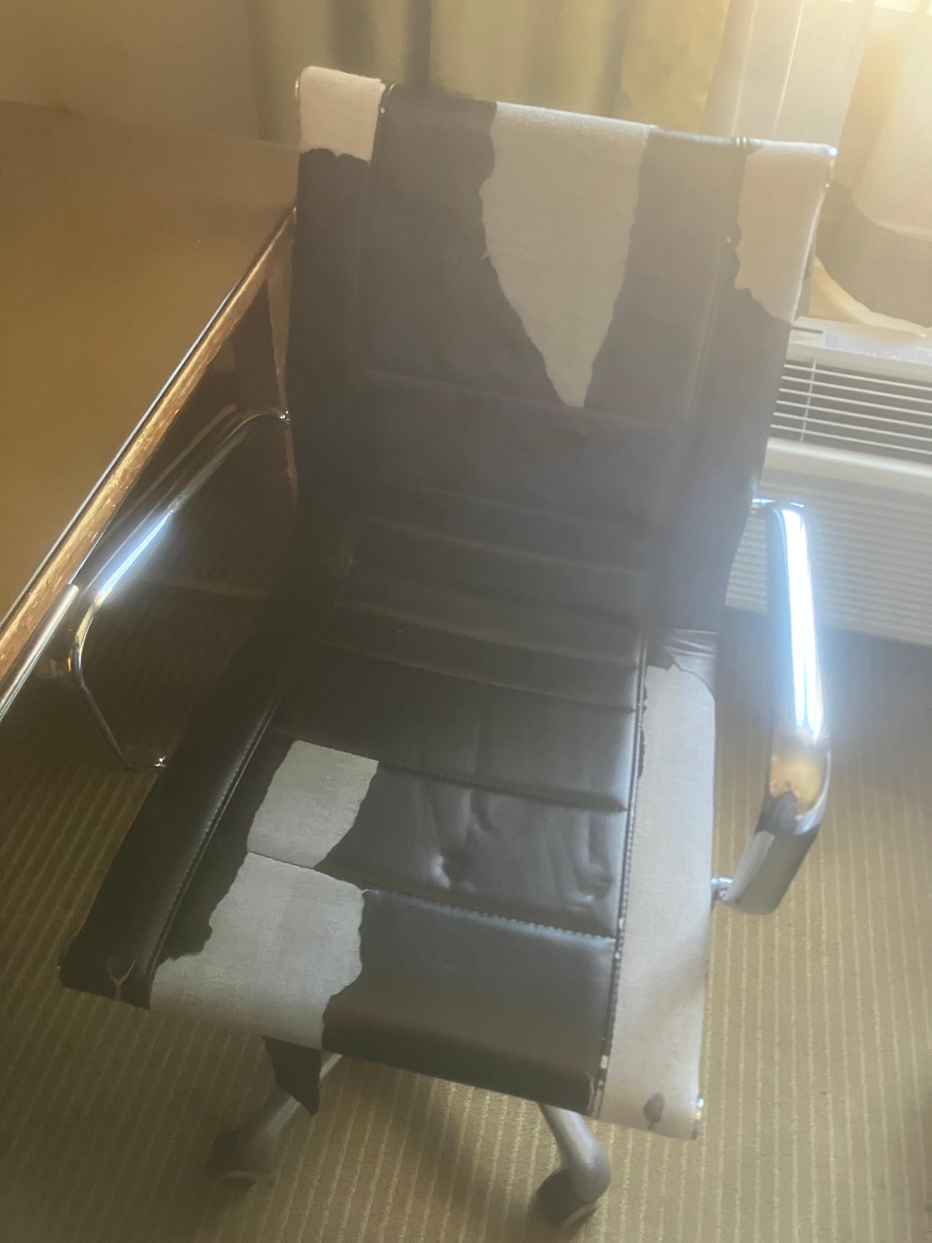 Chair is not only in tatters; it is broken and tipped over when I leaned back in it.