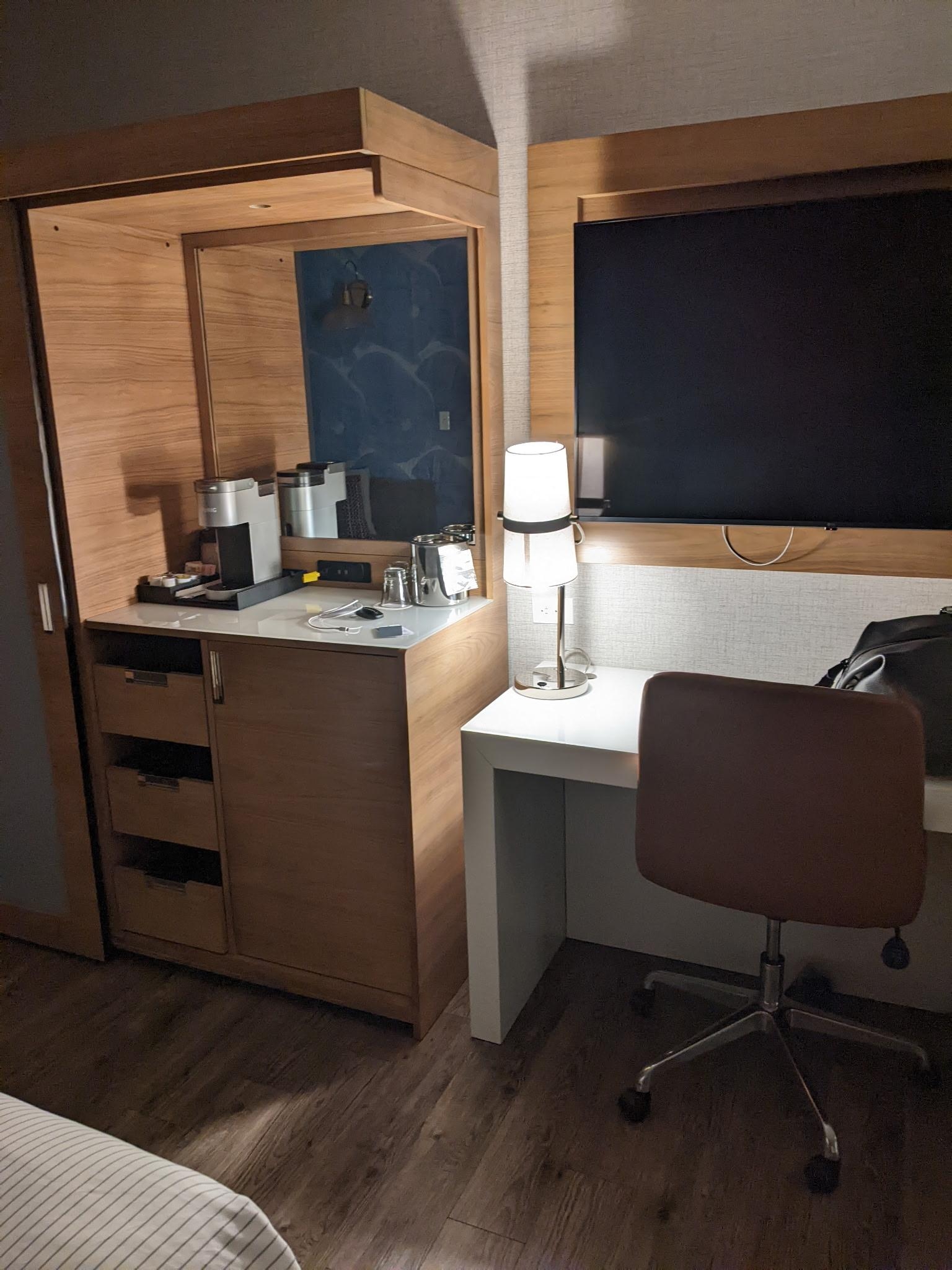 TV/coffee maker/microwave/fridge