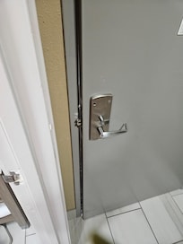 Door can't close to be locked, coming off hinges