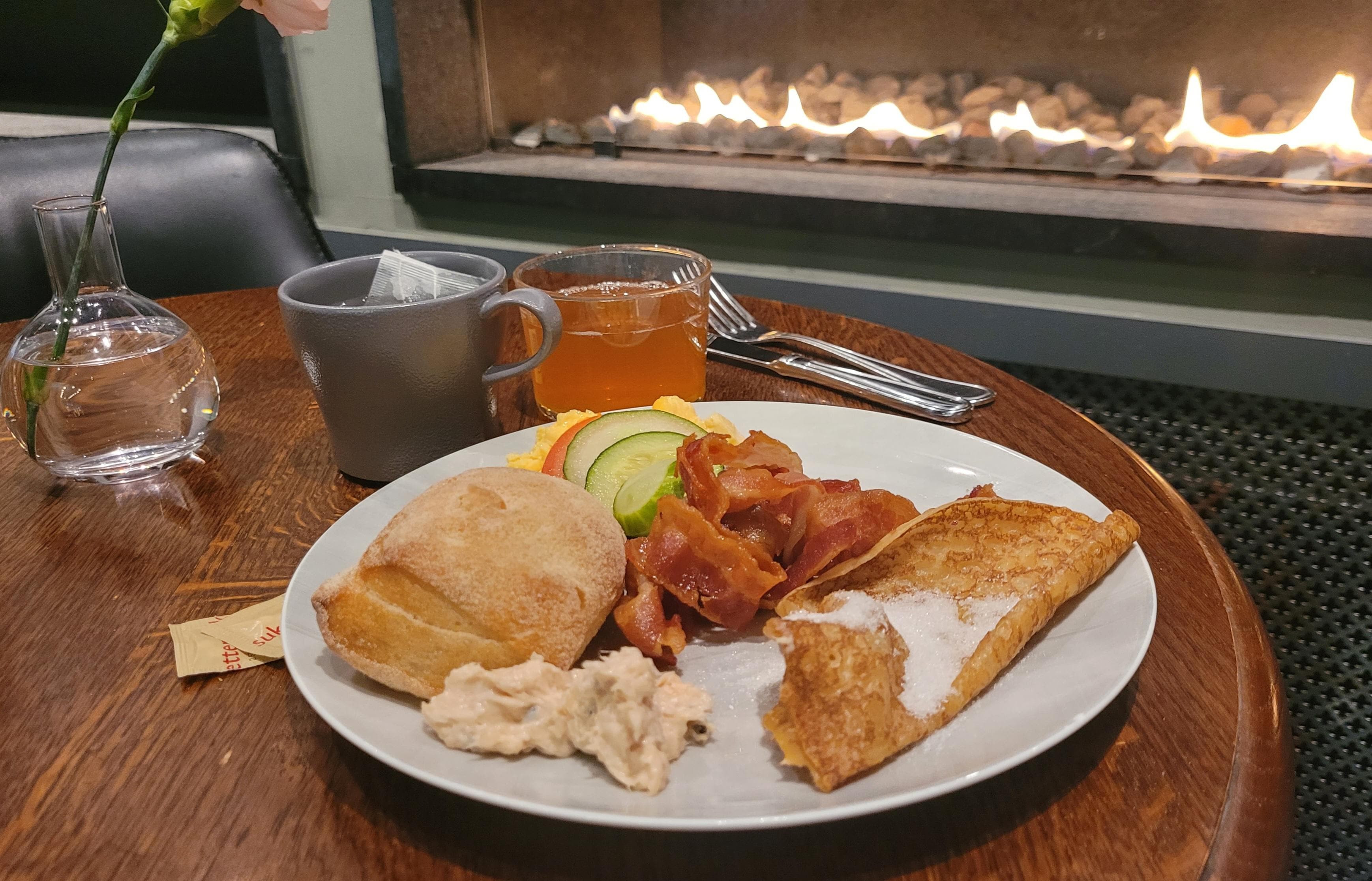 Perfekt hotell frokost.