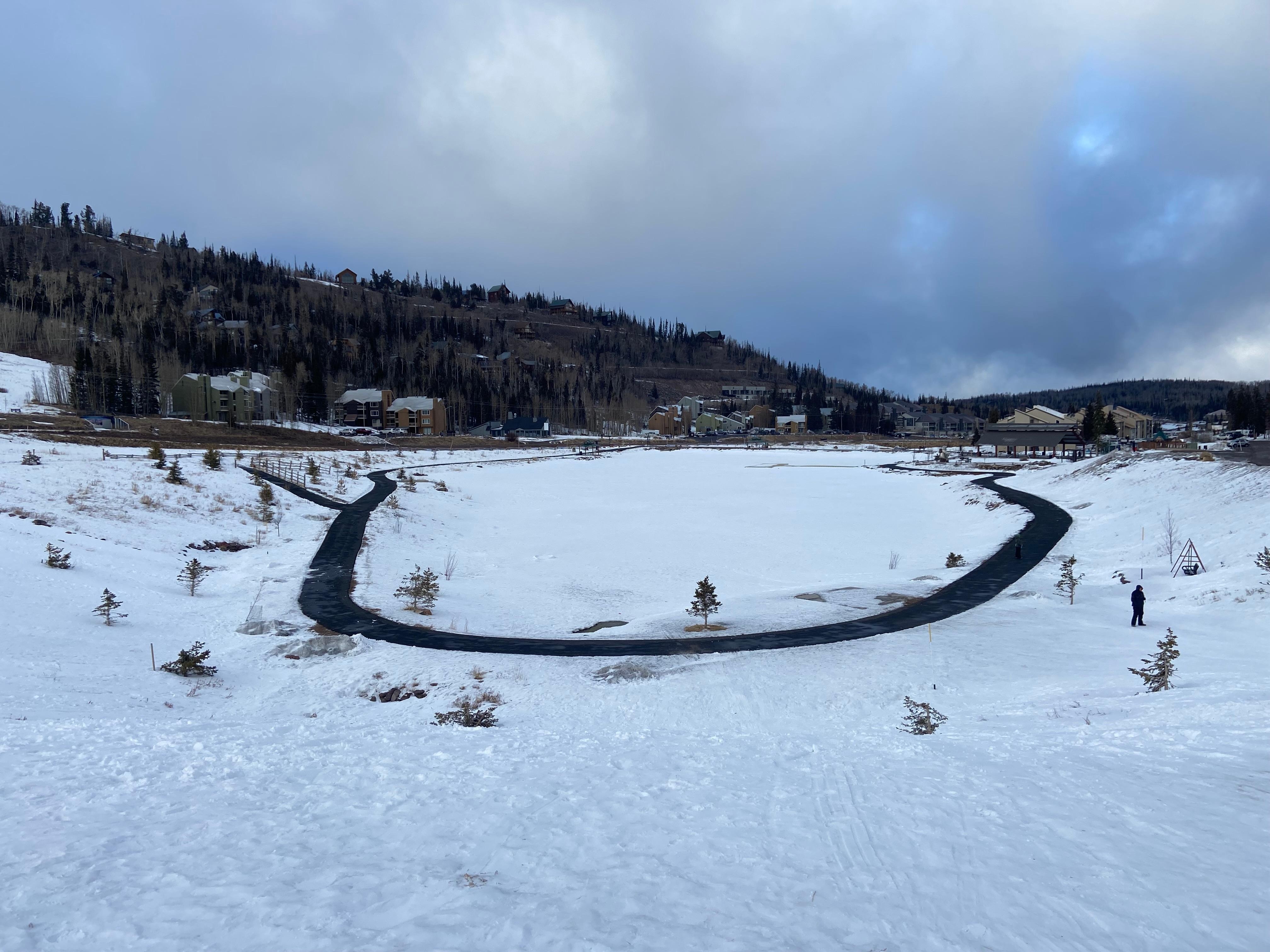 View of pond outside of condo
