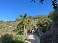Walking down from the villa