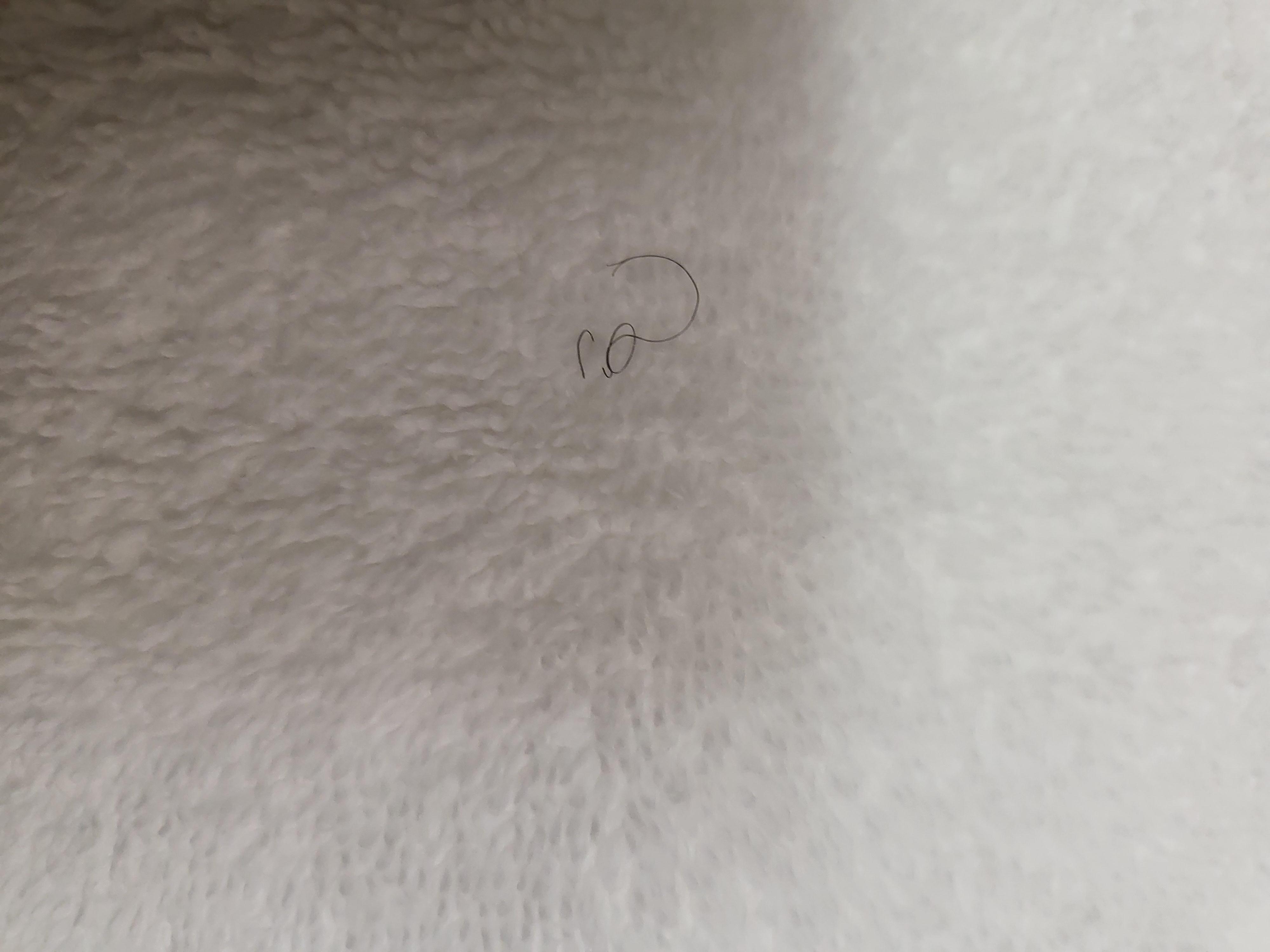 Hair on towel