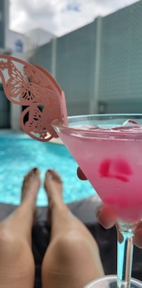 Welcome drink by the pool
