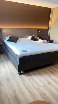 Comfortable bed.