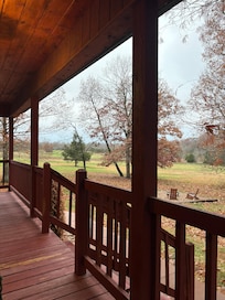 View from the porch swing.