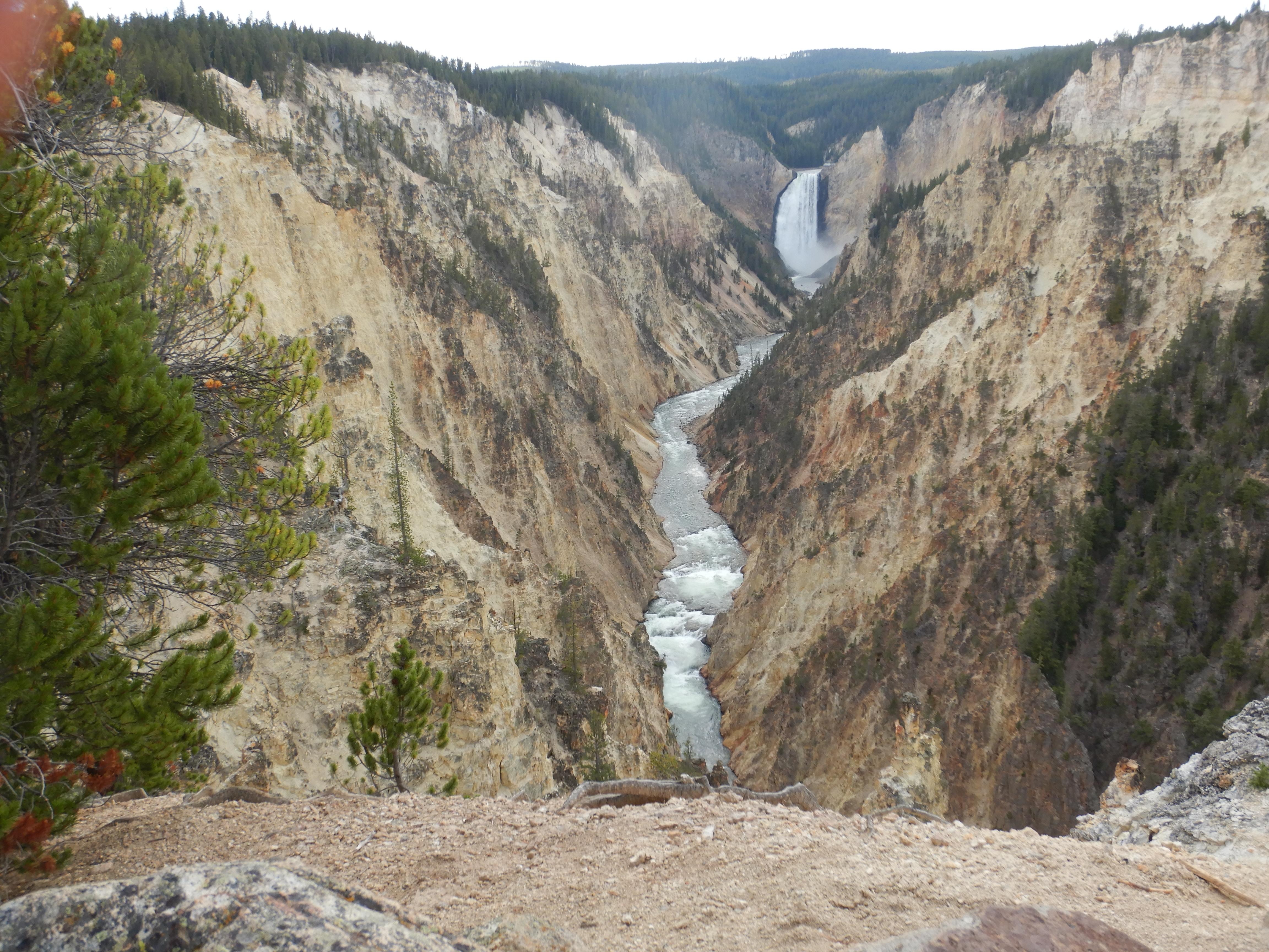 Lower falls at Yellowstone Grand Canyon from artist point
