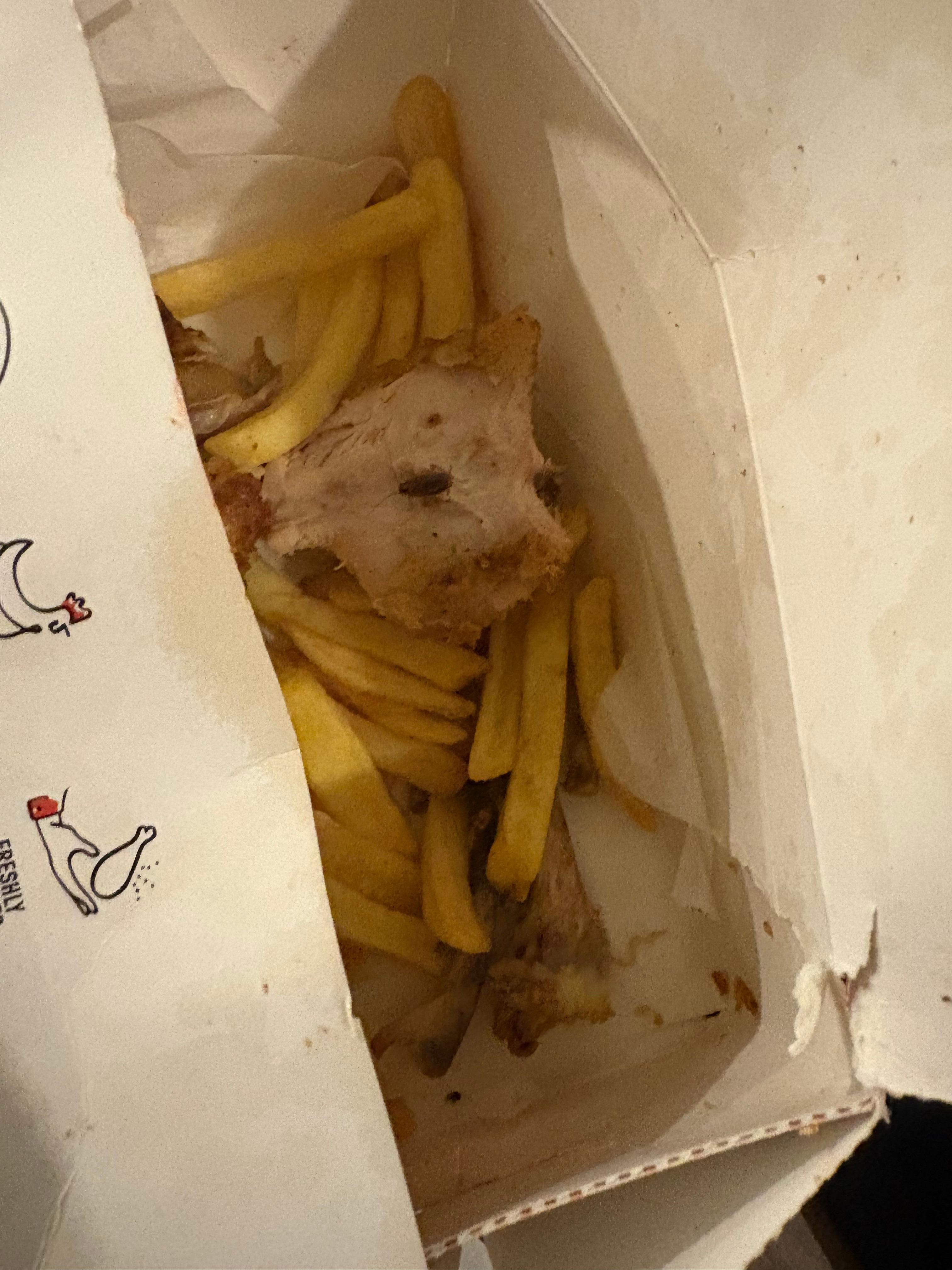 Left my food for three seconds this is what happened.