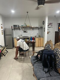 Day of check in. Kitchen area