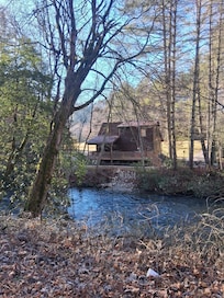 Back yard view from across the river