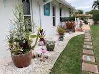 Outside leading to our rooms.