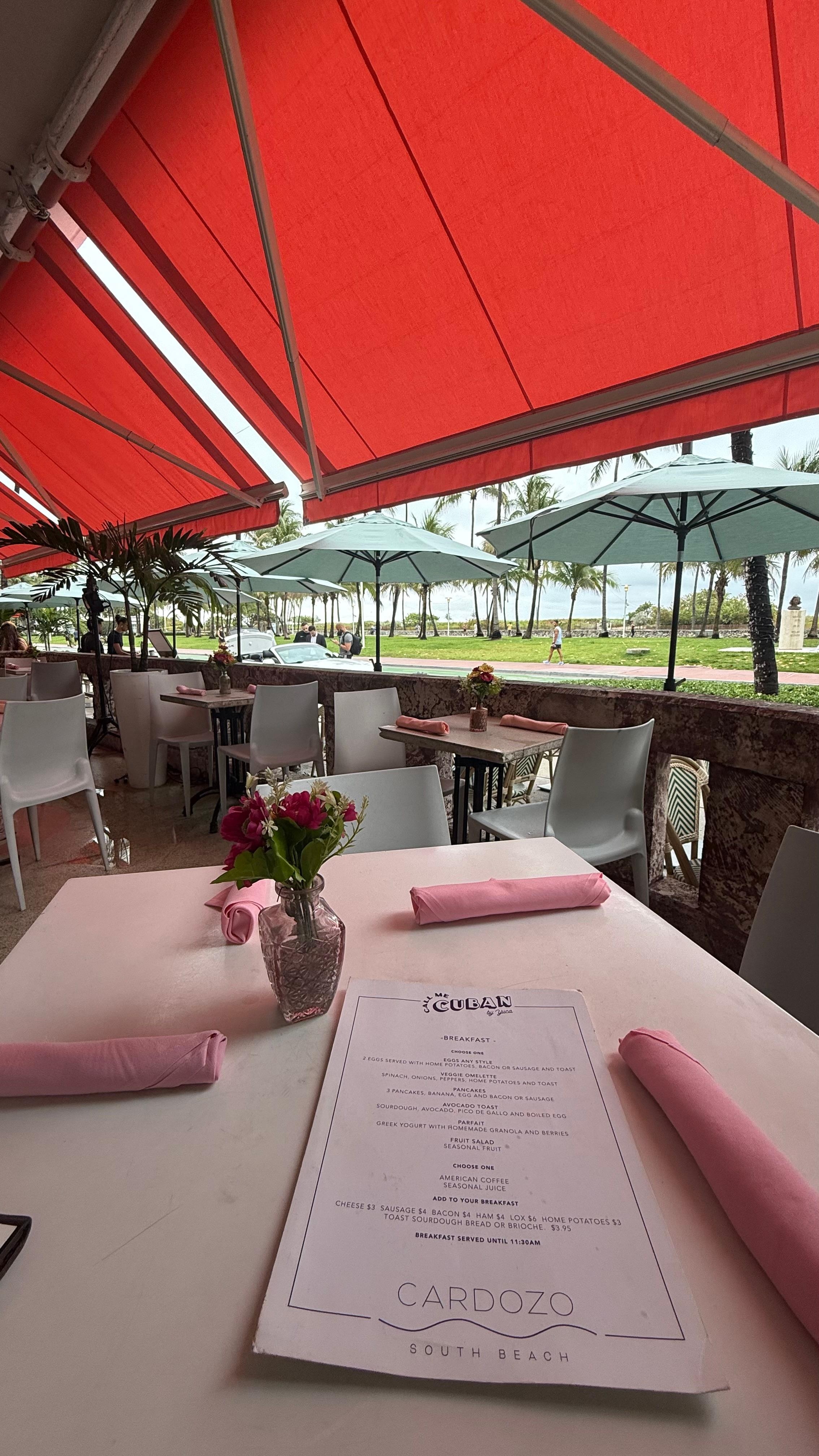 Menu for Hotel Breakfast