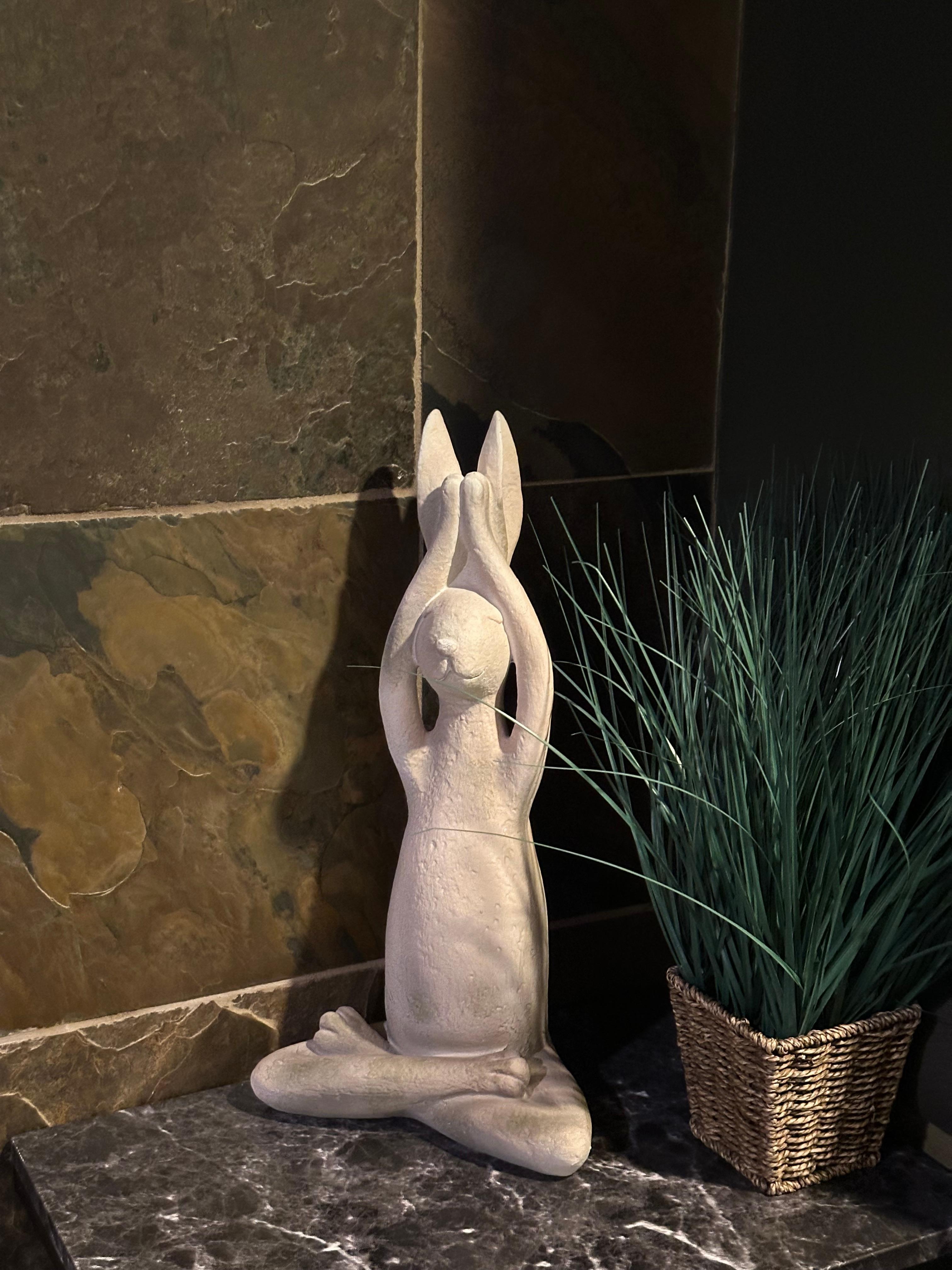 Greeted by the zen bunny at front door.