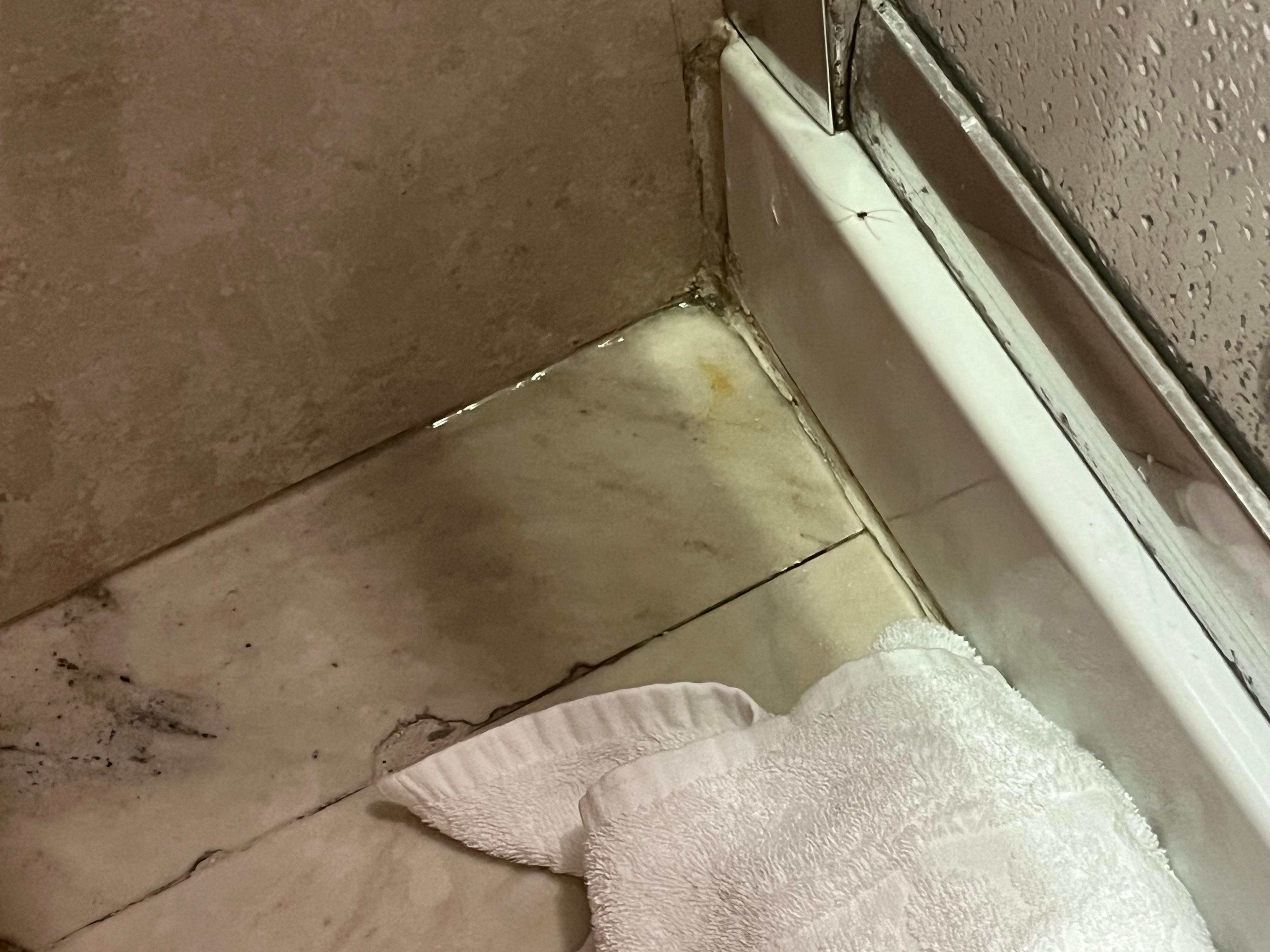 Leak in the corner. 
