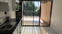 Balcony and small kitchen