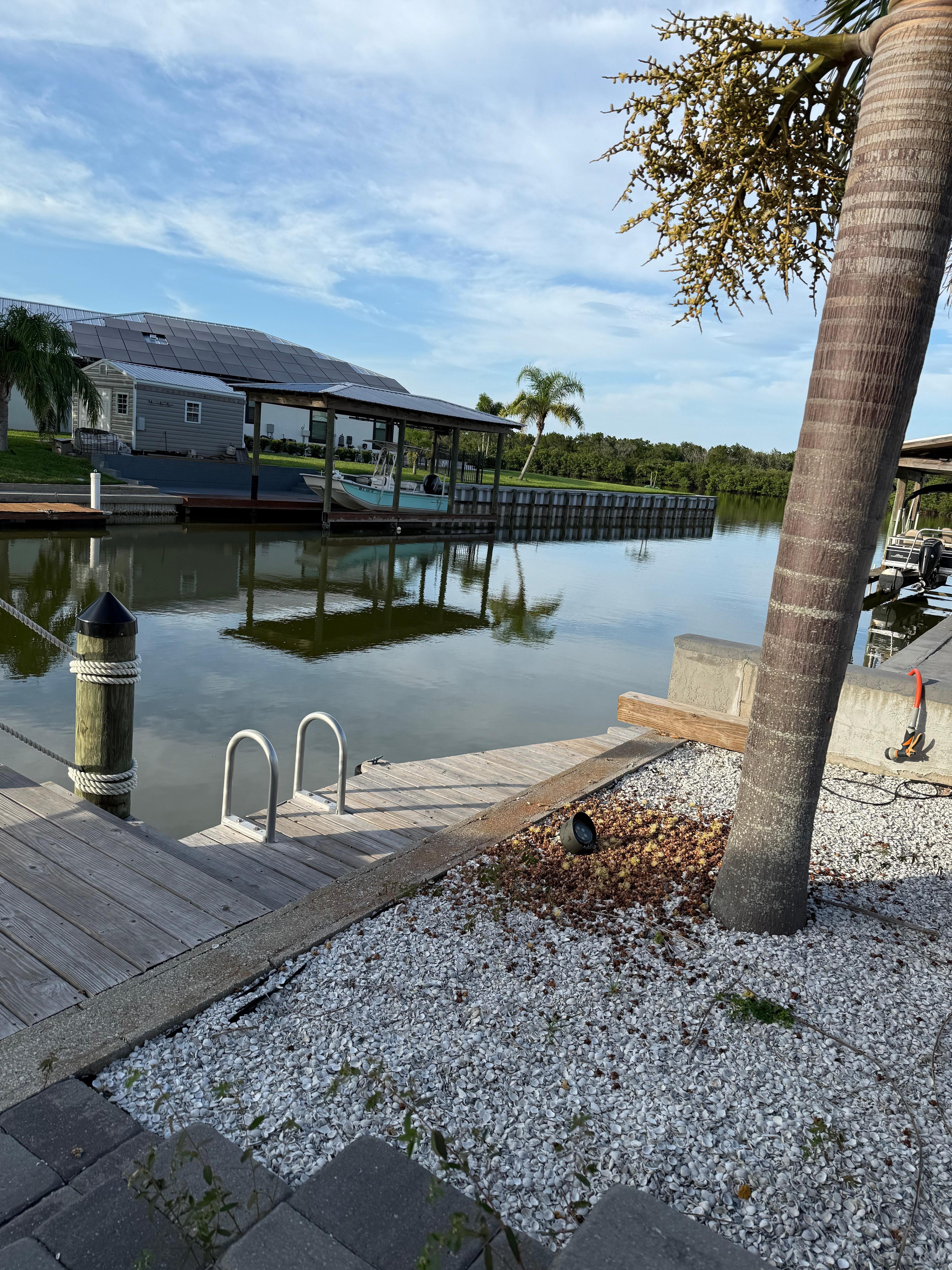  Broke outside light.  Flickers when rains